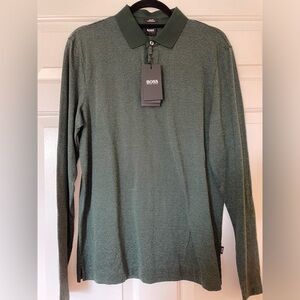 NWT Hugo Boss long sleeved polo (slim fit)